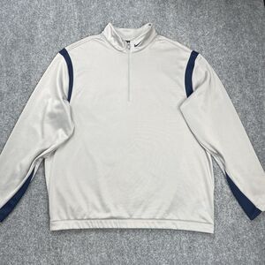 Nike Golf Therma Fit 1/4 Zip Pullover Sweatshirt Mens XL Gray Blue Performance